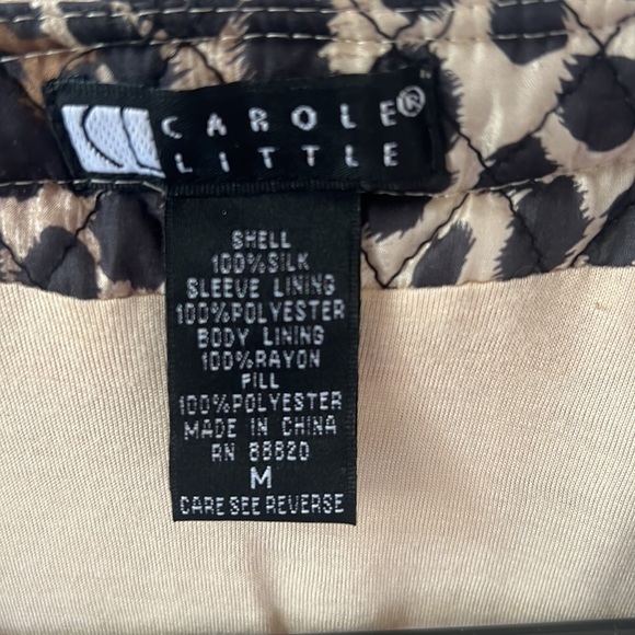 Carole Little 100% silk jacket and Kate Landry purse cheetah print. 🐆 - Picture 3 of 8